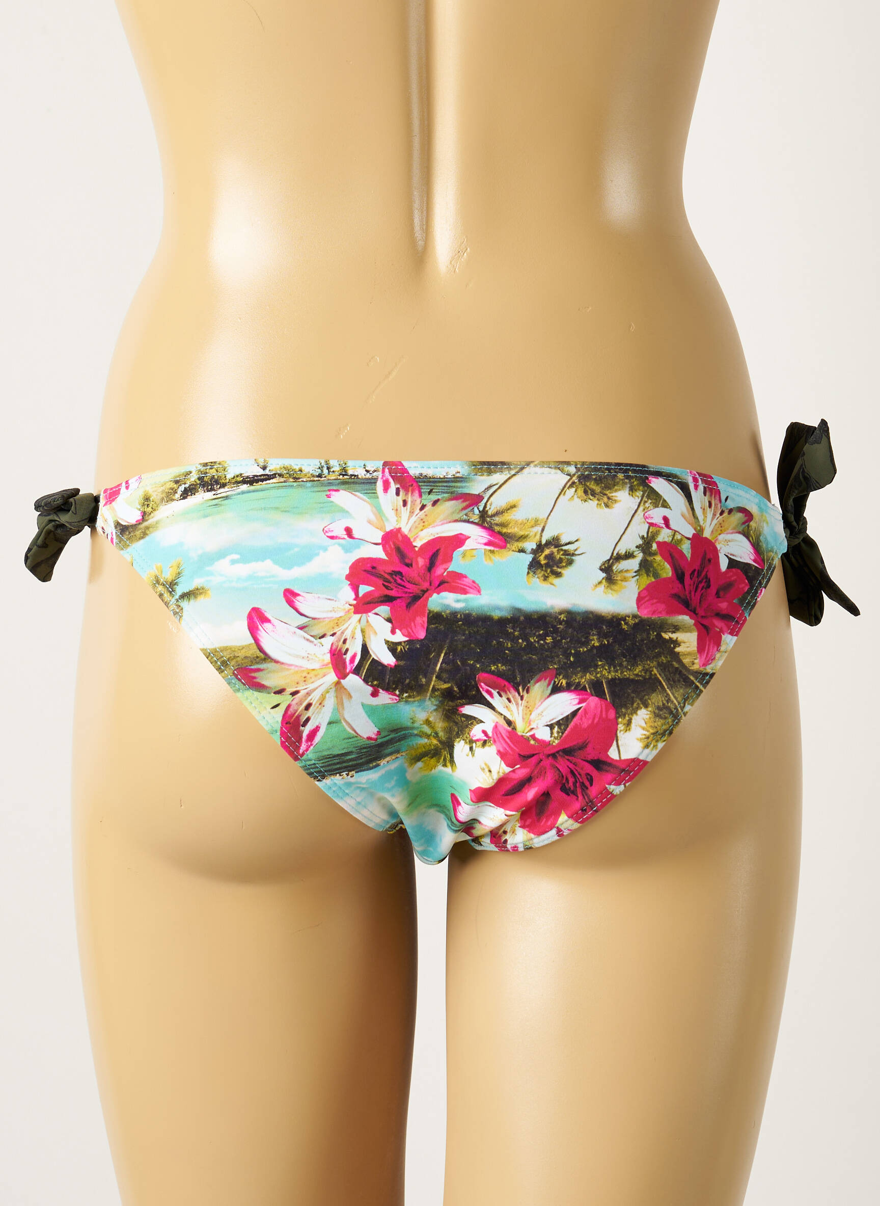 Maudymosi kelnaitės gėlių raštas bikini mėlyna BANANA MOON moteris