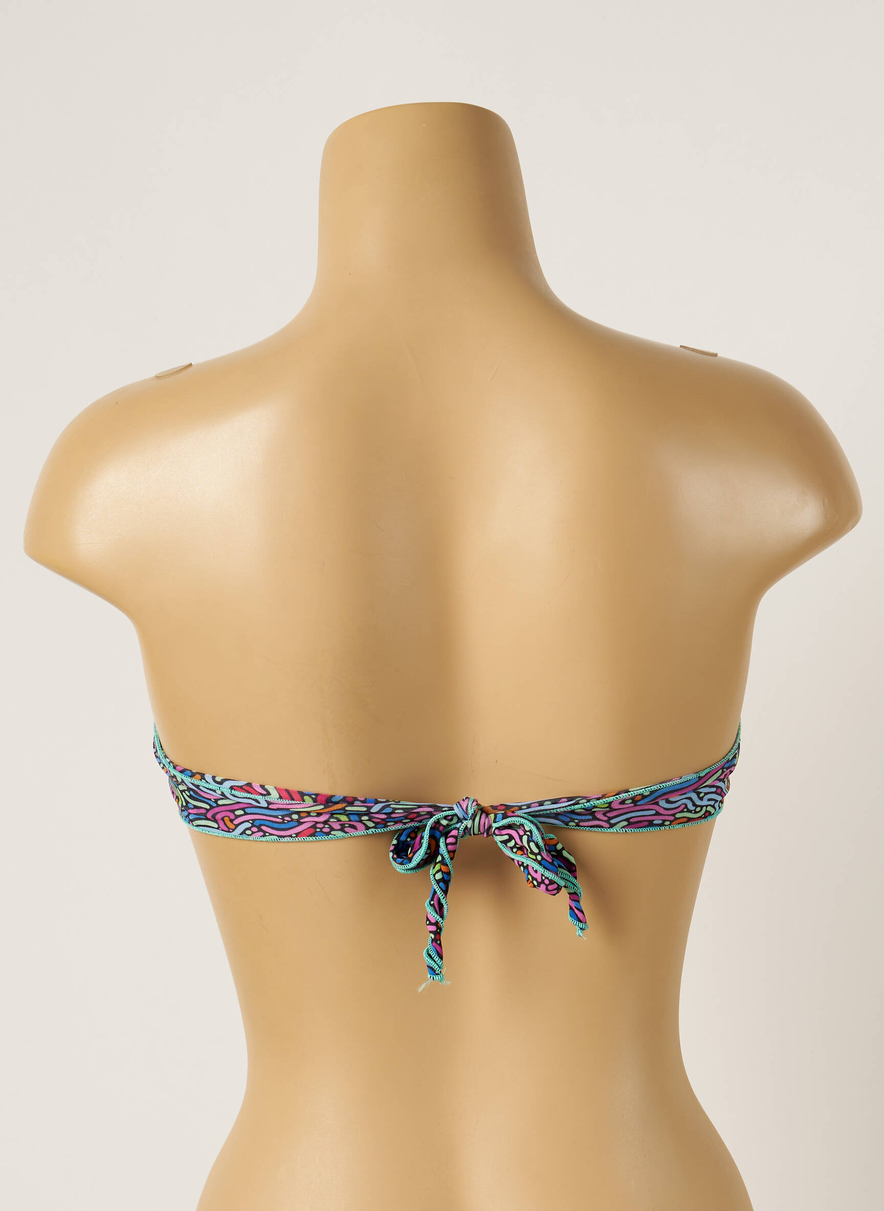 Maudymosi viršūnė tamprumas viršutinė juostelė mėlyna WOW BIKINI moteris