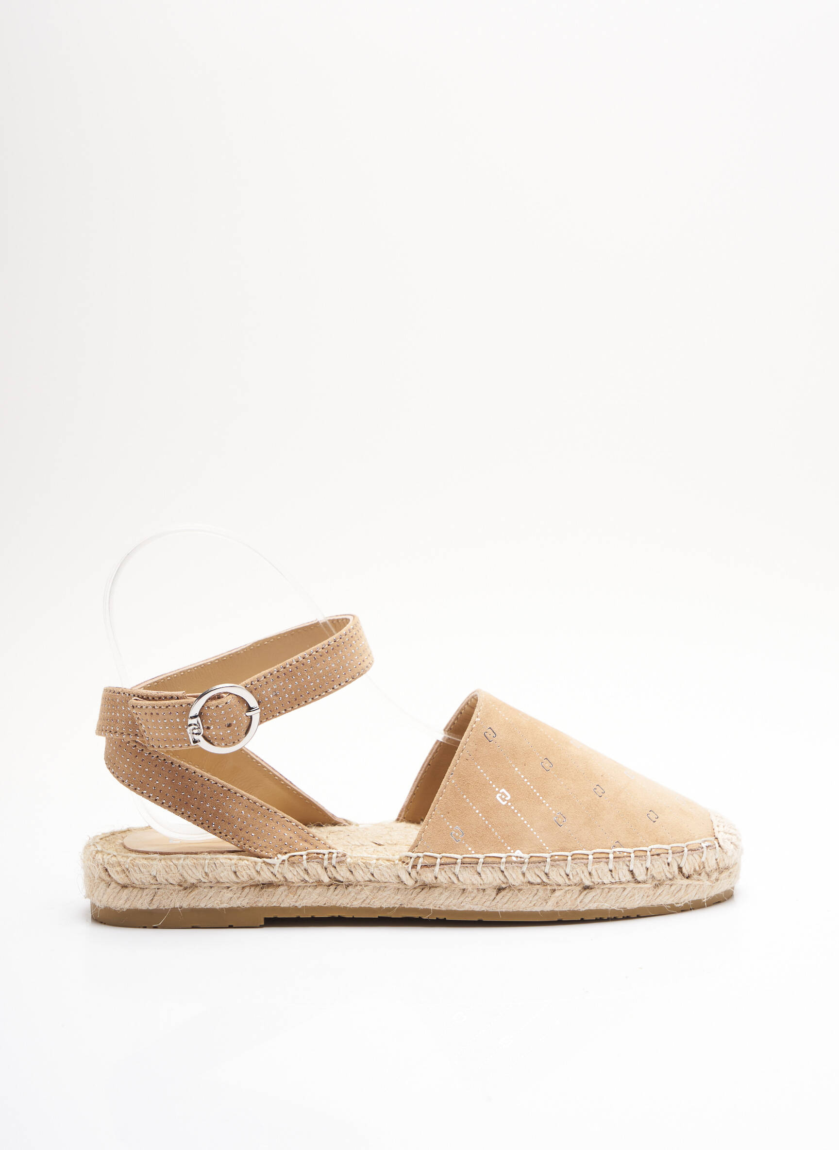 Espadrilės apvalus mygtukas plokščias kulnas iki 3 cm bežinis LIU JO moteris