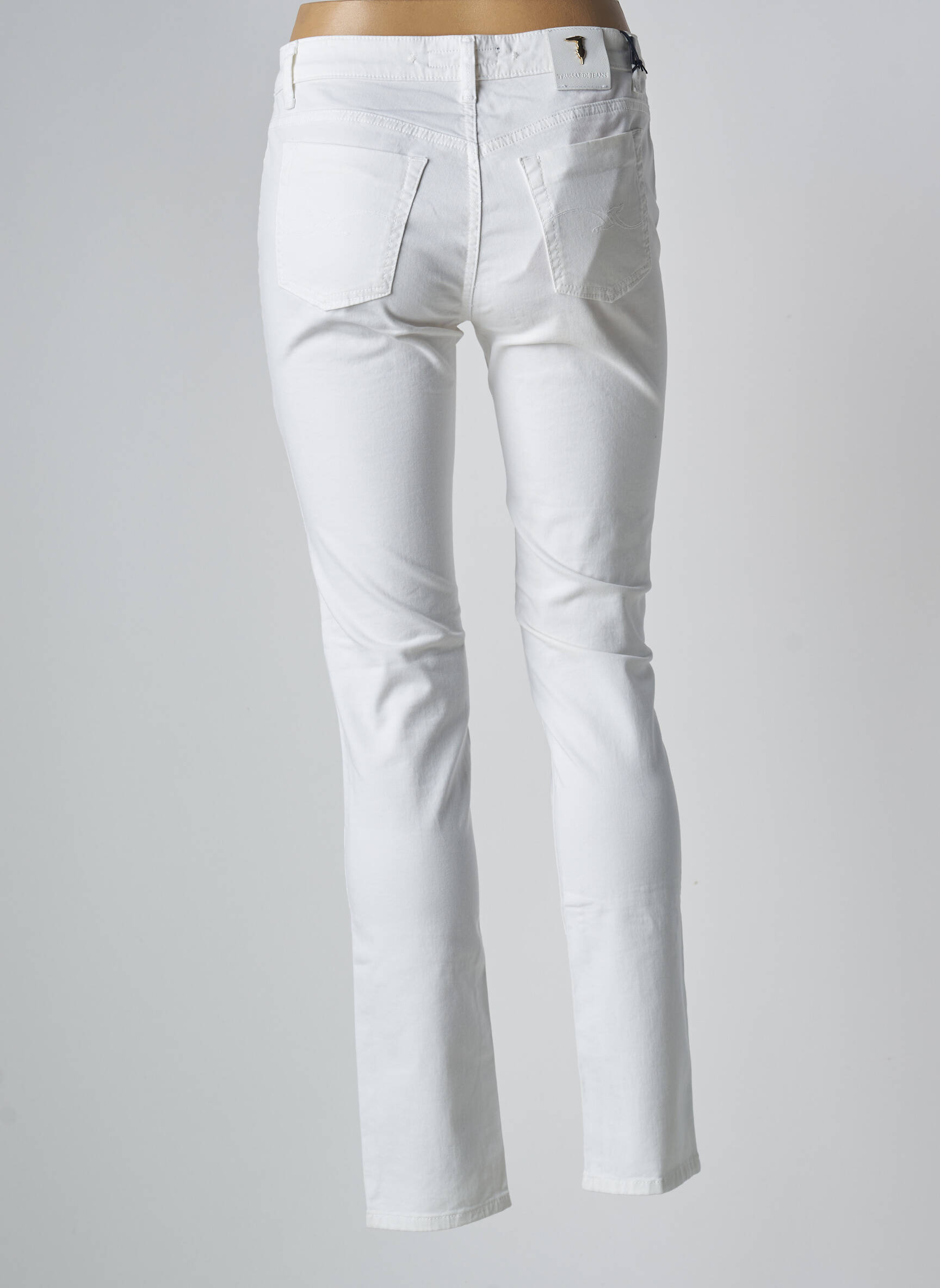 Lieknos kelnės baltas TRUSSARDI JEANS moteris