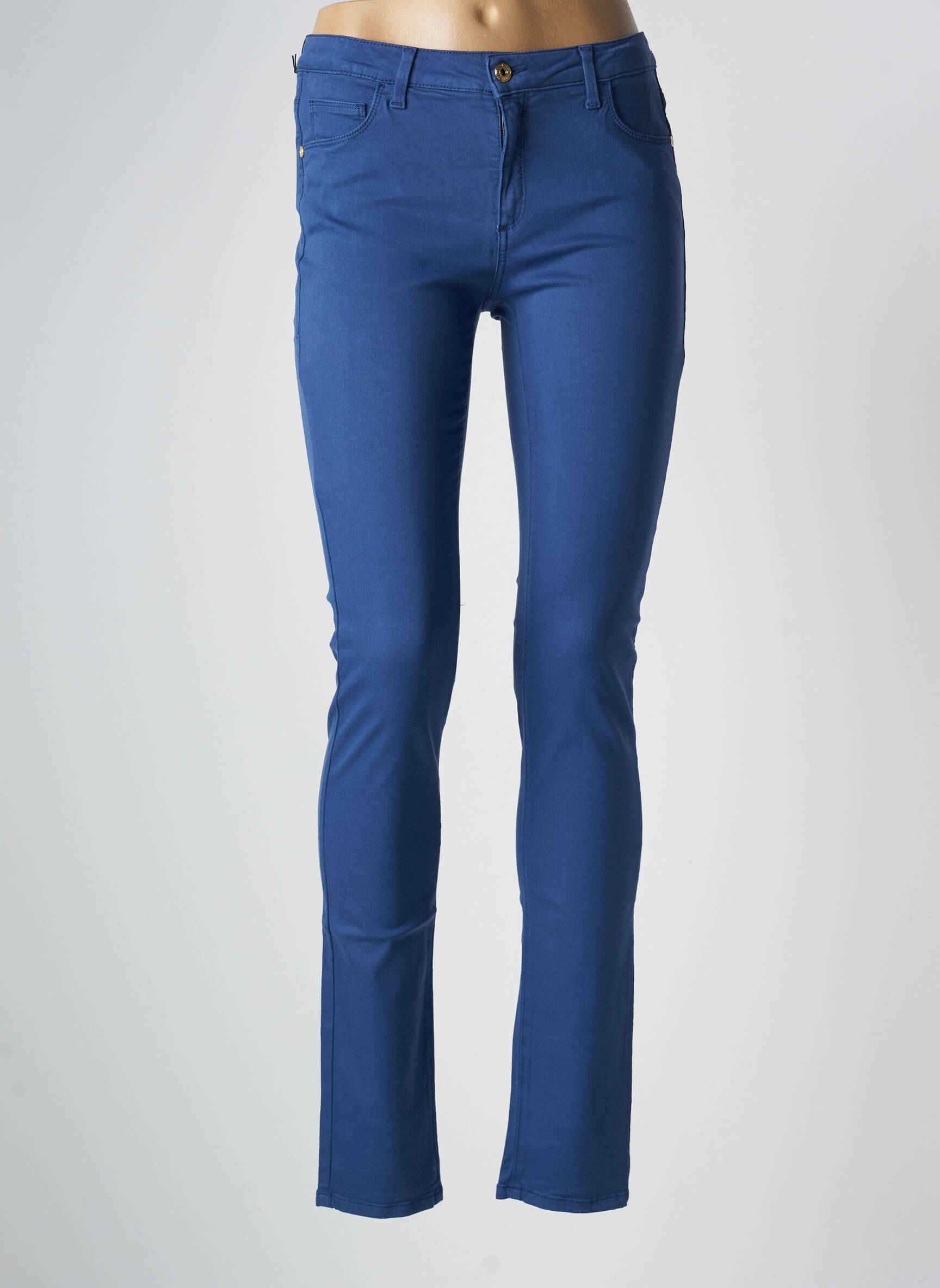 Lieknos kelnės mėlyna TRUSSARDI JEANS moteris