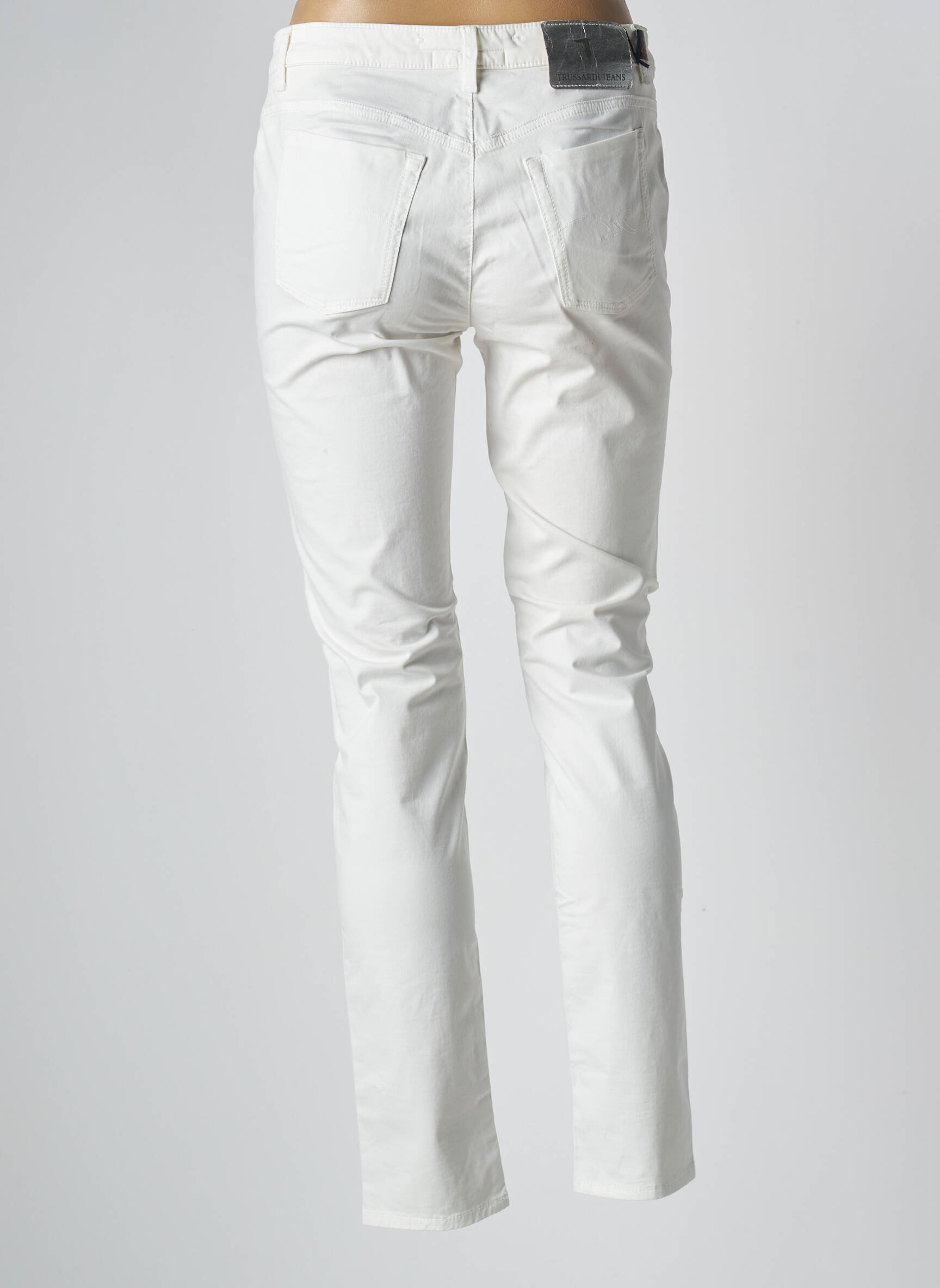 Lieknos kelnės baltas TRUSSARDI JEANS moteris