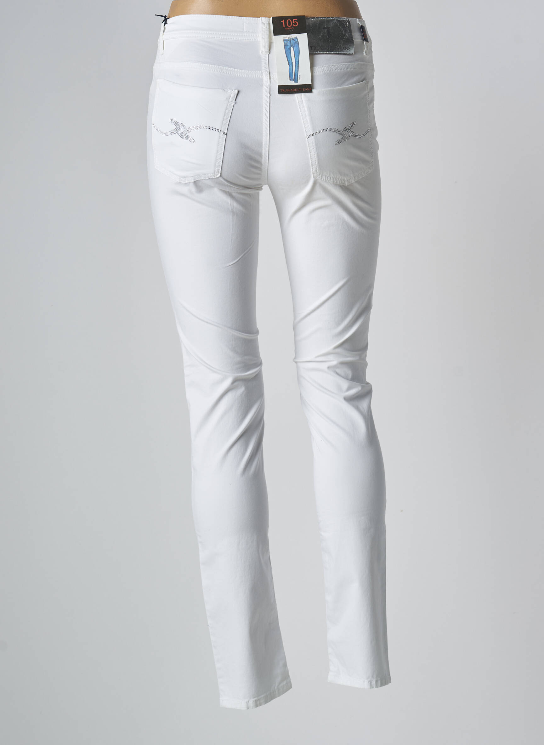 Lieknos kelnės baltas TRUSSARDI JEANS moteris