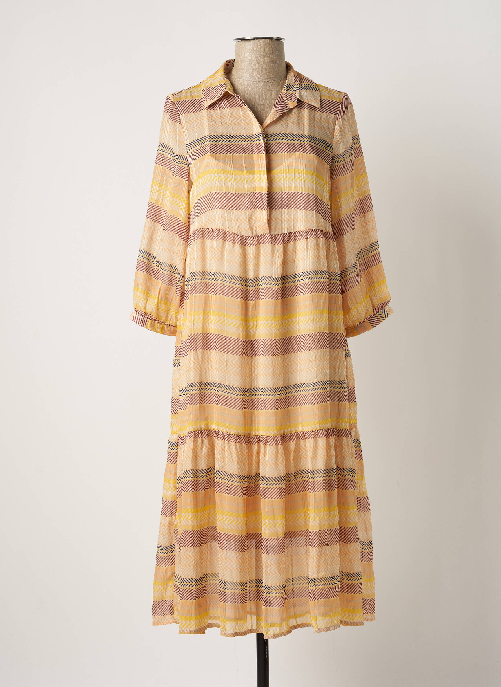 Pusilgių suknelė oranžinė VERO MODA moteris