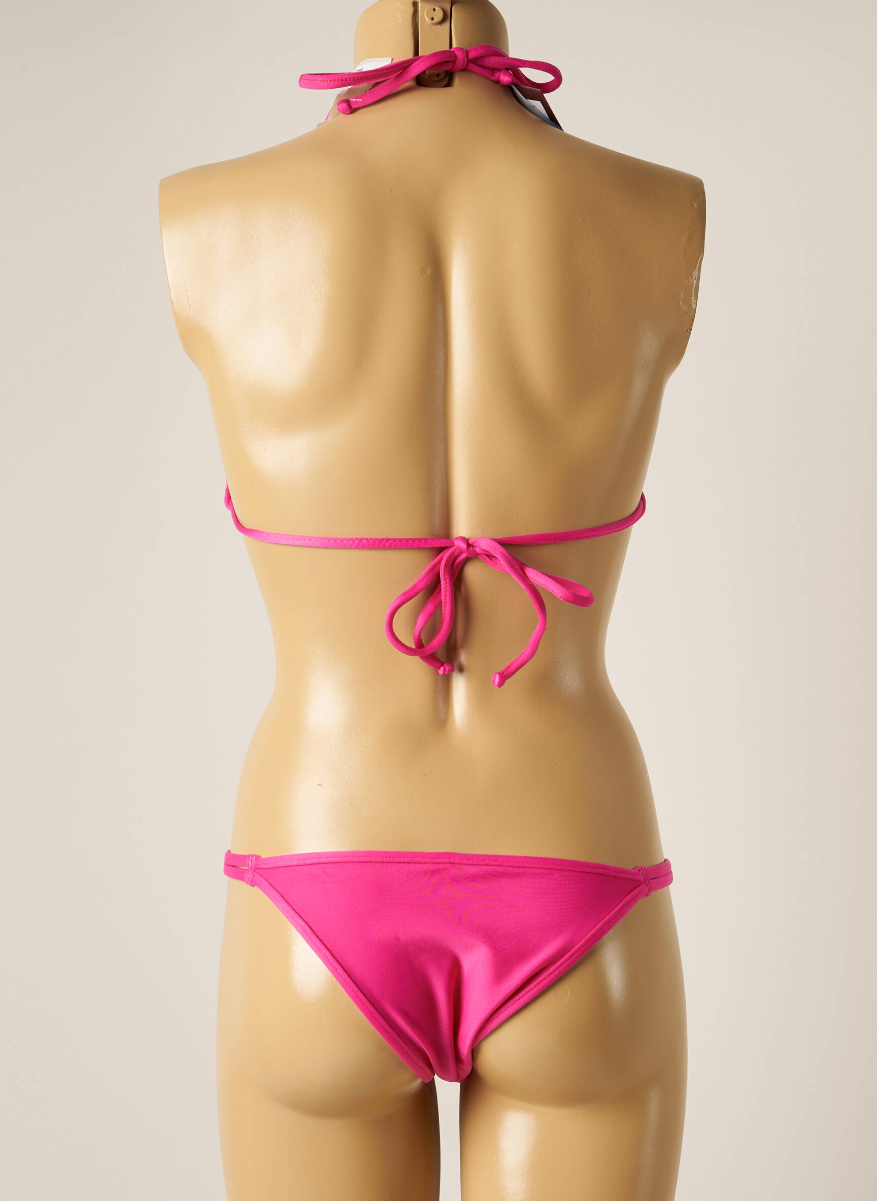 Dvivietis maudymosi kostiumėlis tamprumas aukšti trikampiai rožinė RIO DE SOL moteris