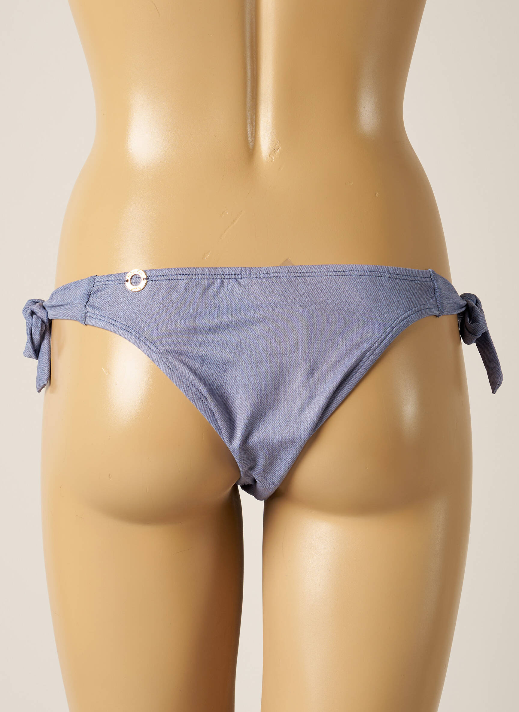 Maudymosi kelnaitės satino efektas bikini mėlyna POKO PANO moteris