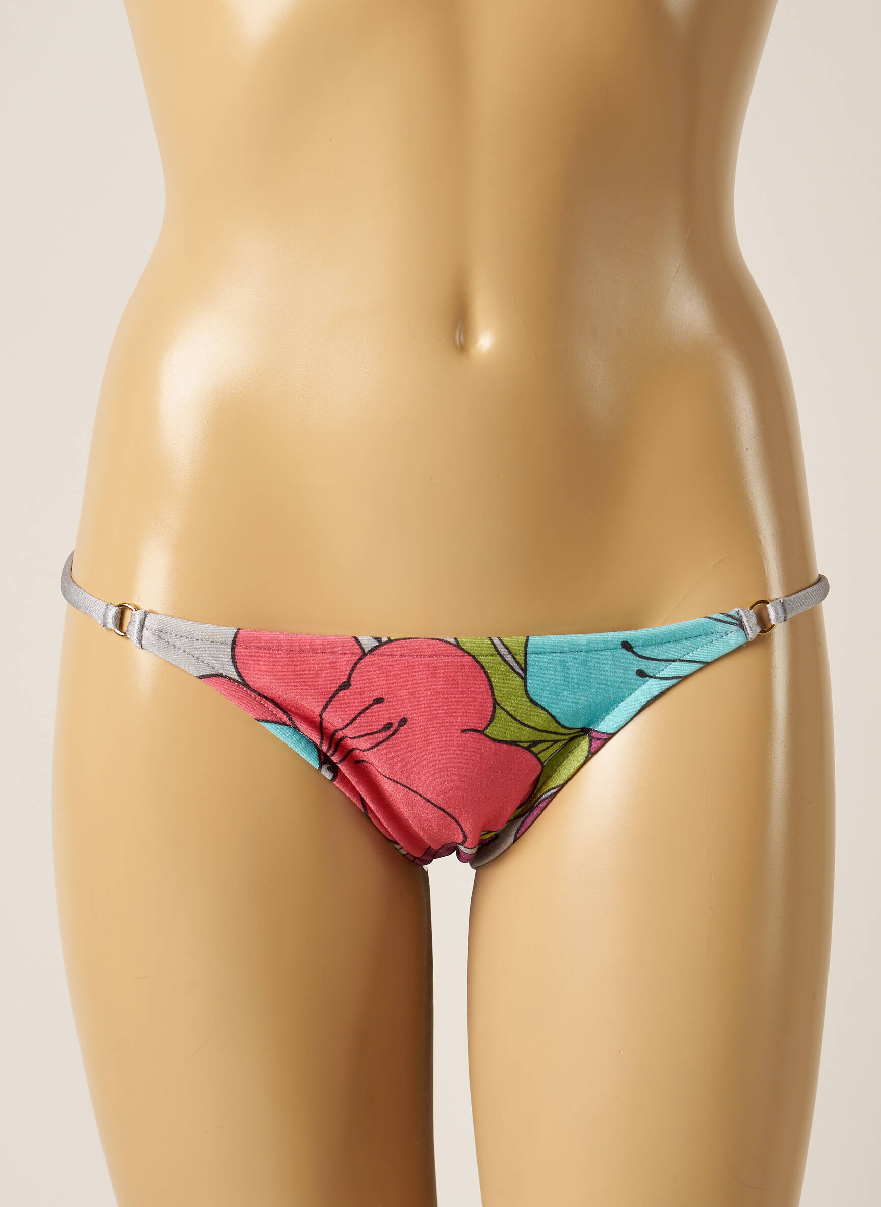 Maudymosi kelnaitės gėlių raštas bikini mėlyna SALINAS moteris