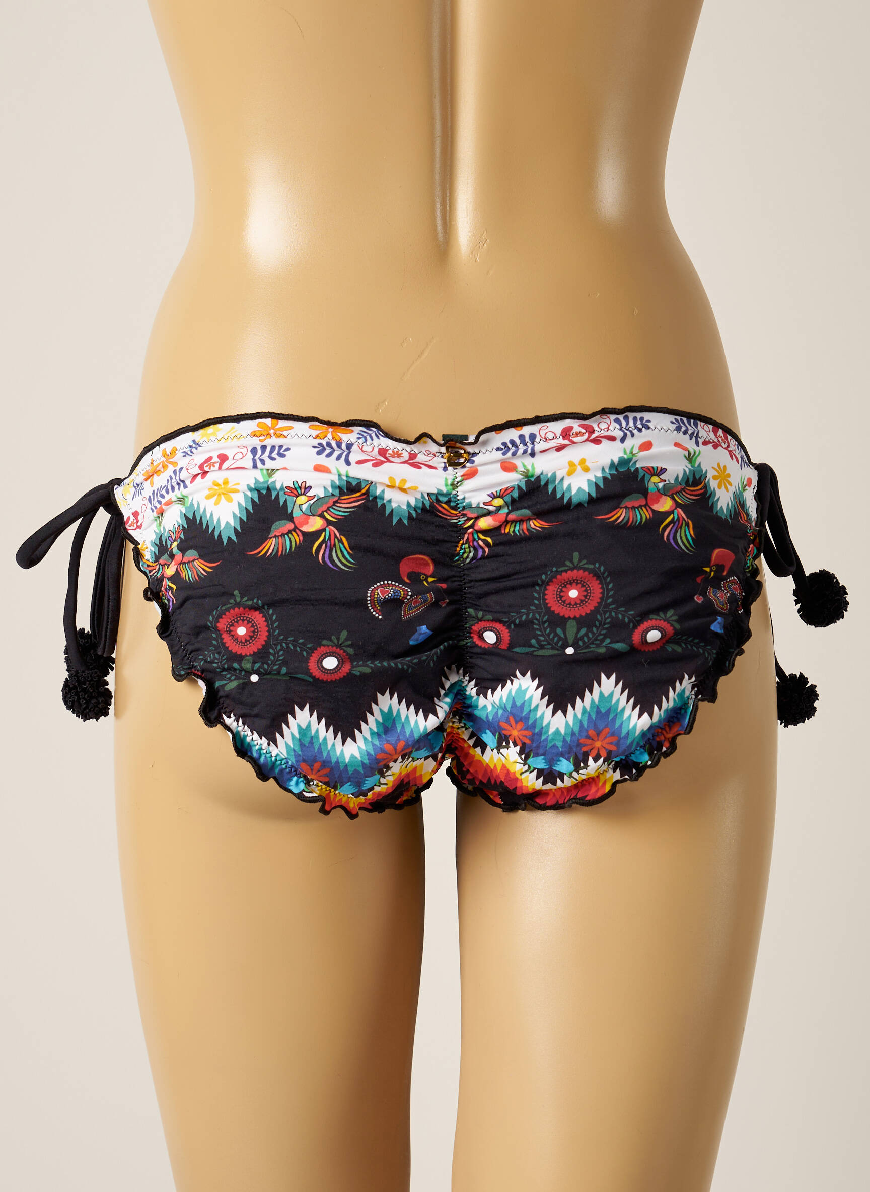 Maudymosi kelnaitės gėlių raštas bikini baltas DESPI moteris