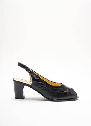 Sandalai/nu pėdos satino audinys kulnas nuo 4 iki 6 cm juodas PEDI GIRL moteris
