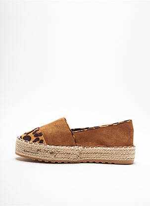 Espadrilės platforma plokščias kulnas iki 3 cm rudas JOIA moteris