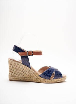 Espadrilės satino audinys kulnas nuo 7 iki 9 cm mėlyna CARMEN SAIZ moteris