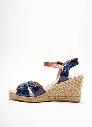 Espadrilės satino audinys kulnas nuo 7 iki 9 cm mėlyna CARMEN SAIZ moteris