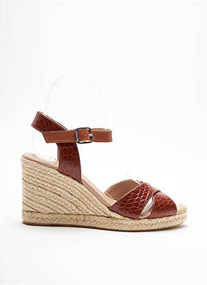 Espadrilės satino audinys kulnas nuo 4 iki 6 cm rudas CARMEN SAIR moteris