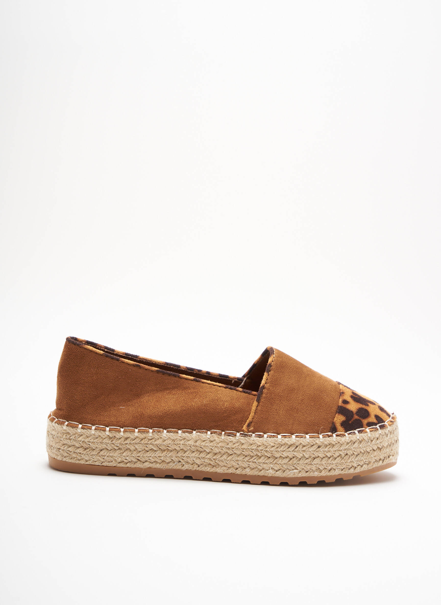 Espadrilės platforma plokščias kulnas iki 3 cm rudas JOIA moteris
