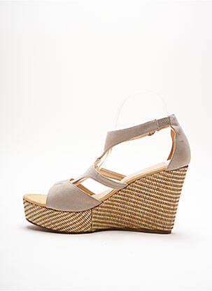 Espadrilės nubuko audinys kulnas nuo 7 iki 9 cm bežinis UNISA moteris