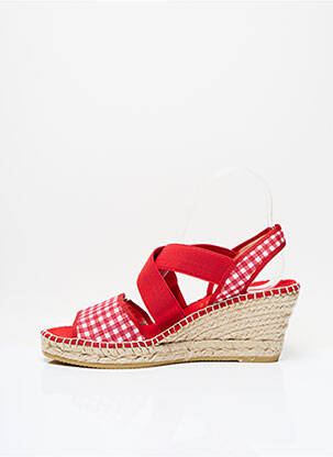 Espadrilės atvira pabaiga kulnas nuo 7 iki 9 cm raudona LA MAISON DE L'ESPADRILLE moteris