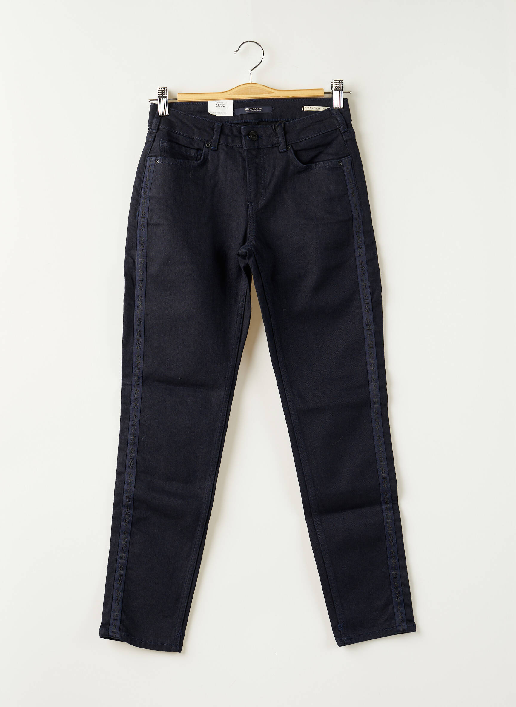 7/8 kelnės uždarymas su užtrauktuku po mygtuku uždengimu normala dydis mėlyna MAISON SCOTCH moteris