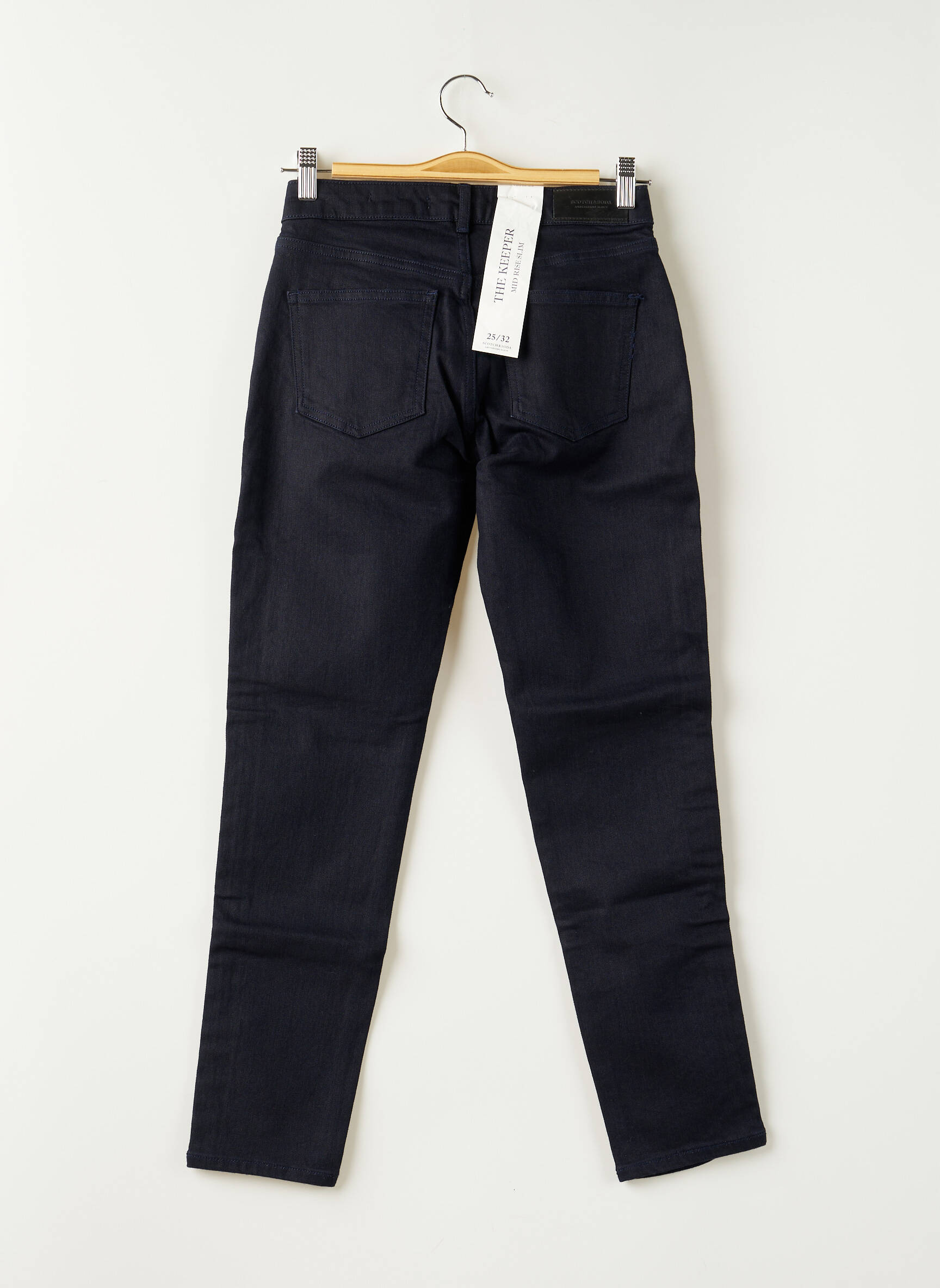 7/8 kelnės uždarymas su užtrauktuku po mygtuku uždengimu normala dydis mėlyna MAISON SCOTCH moteris