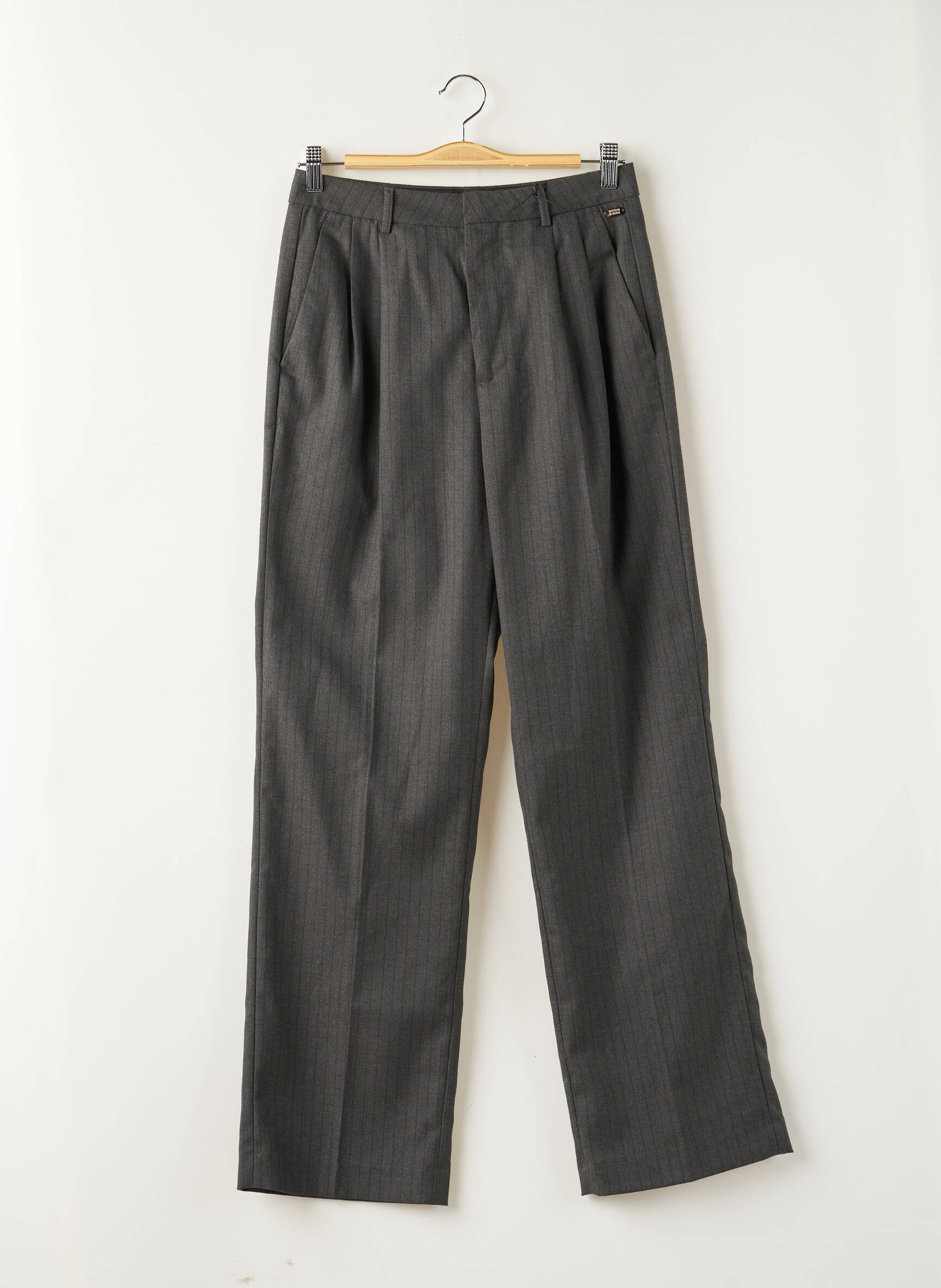 Chino kelnė uždarymas su užtrauktuku po mygtuku uždengimu normala dydis pilka MAISON SCOTCH moteris