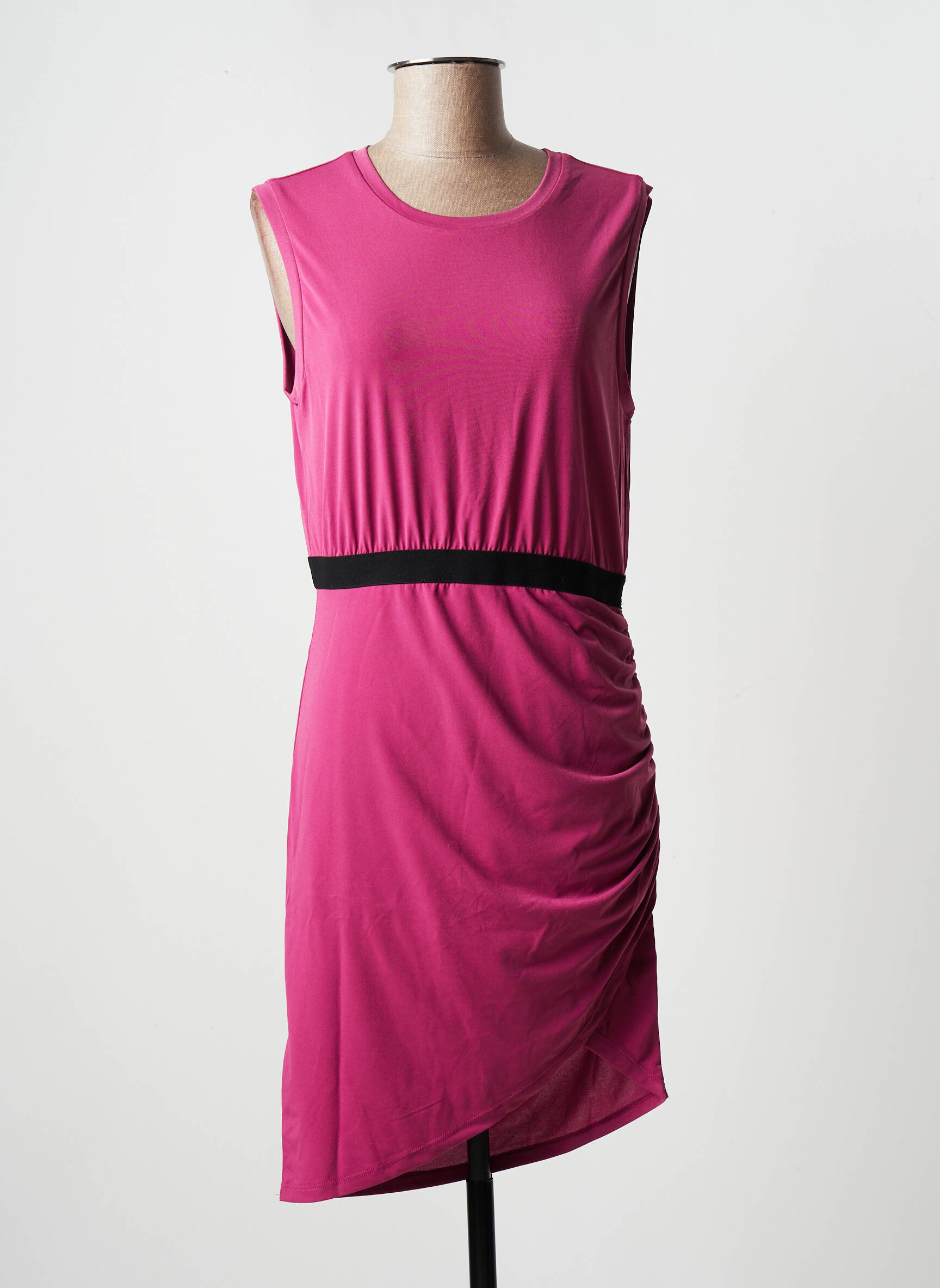 Pusilgių suknelė be rankų be rankų rožinė BCBGMAXAZRIA moteris