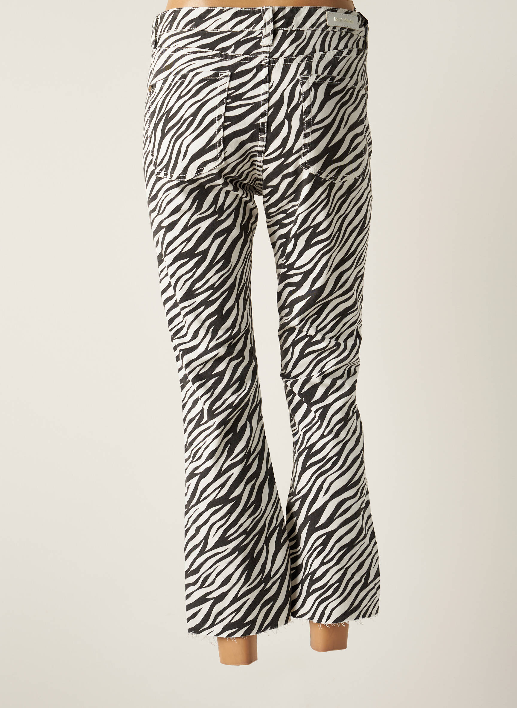 7/8 kelnės aukšta talija aukšta talija juodas DENIM STUDIO moteris