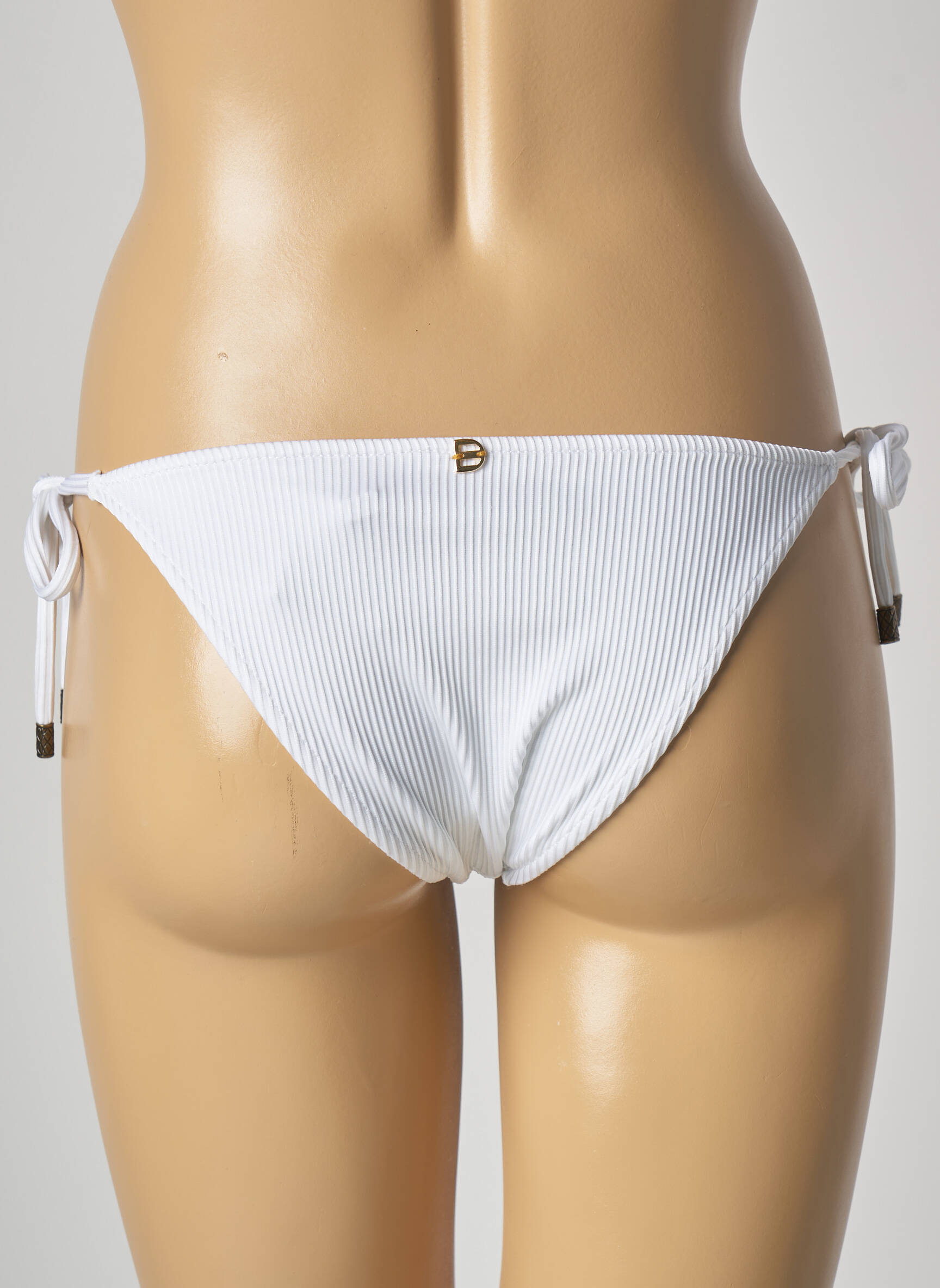 Maudymosi kelnaitės satino efektas bikini baltas DESPI moteris