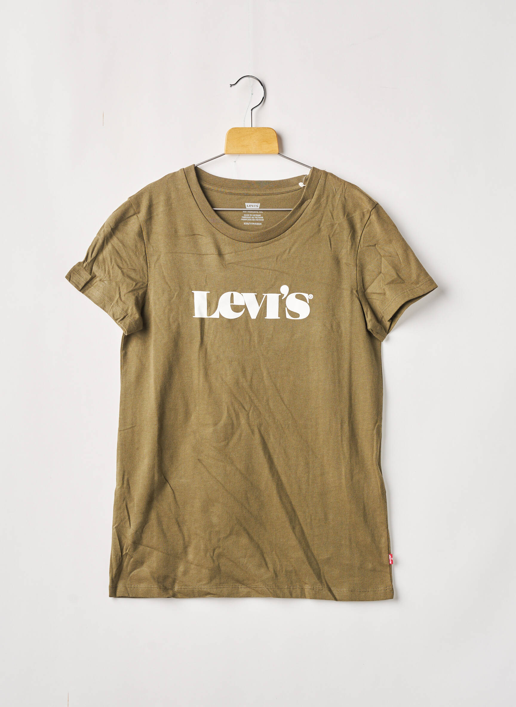 T-marškinys tiesi kirpimas trumpas rankovės žalias LEVI'S moteris