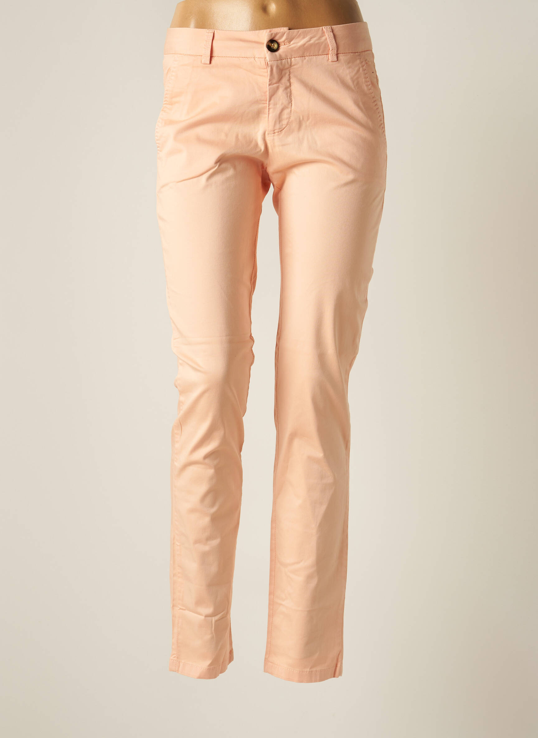 Chino kelnė popelinos audinys, kuris pasižymi lygiu ir tankiu paviršiumi. normala dydis oranžinė JEANS WEAR moteris