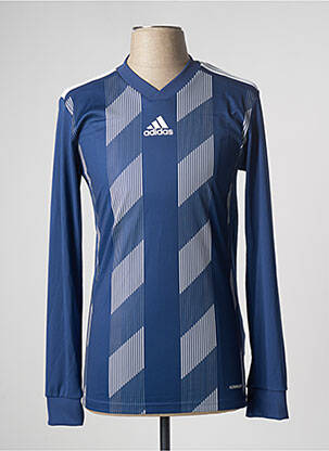 T-marškinys tiesi kirpimas ilgos rankovės mėlyna ADIDAS vyras