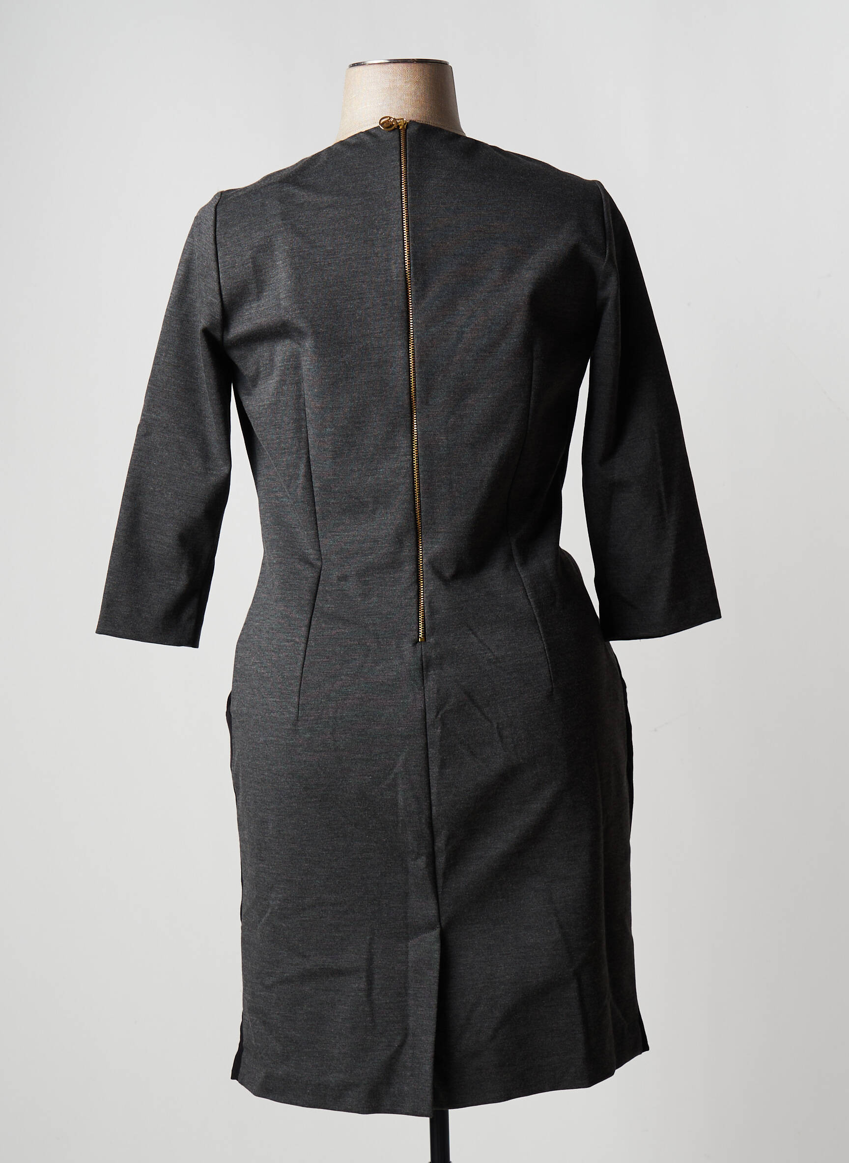Pusilgių suknelė 3/4 rankovės 3/4 rankovės pilka TRUSSARDI JEANS moteris