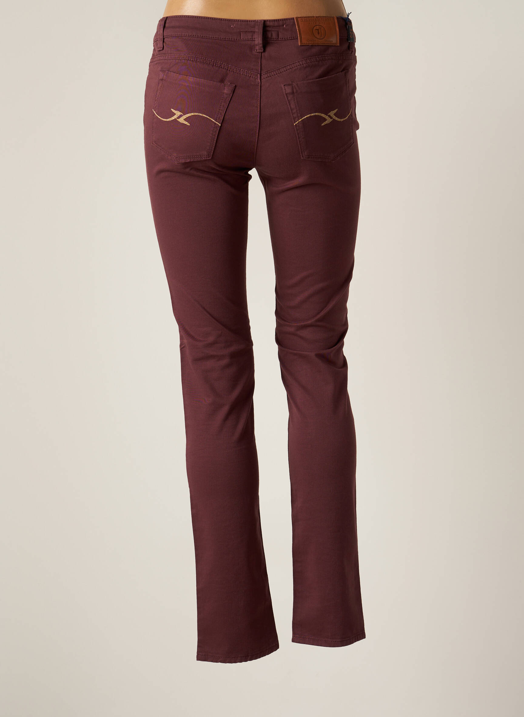 Lieknos kelnės tamprumas normala dydis raudona TRUSSARDI JEANS moteris