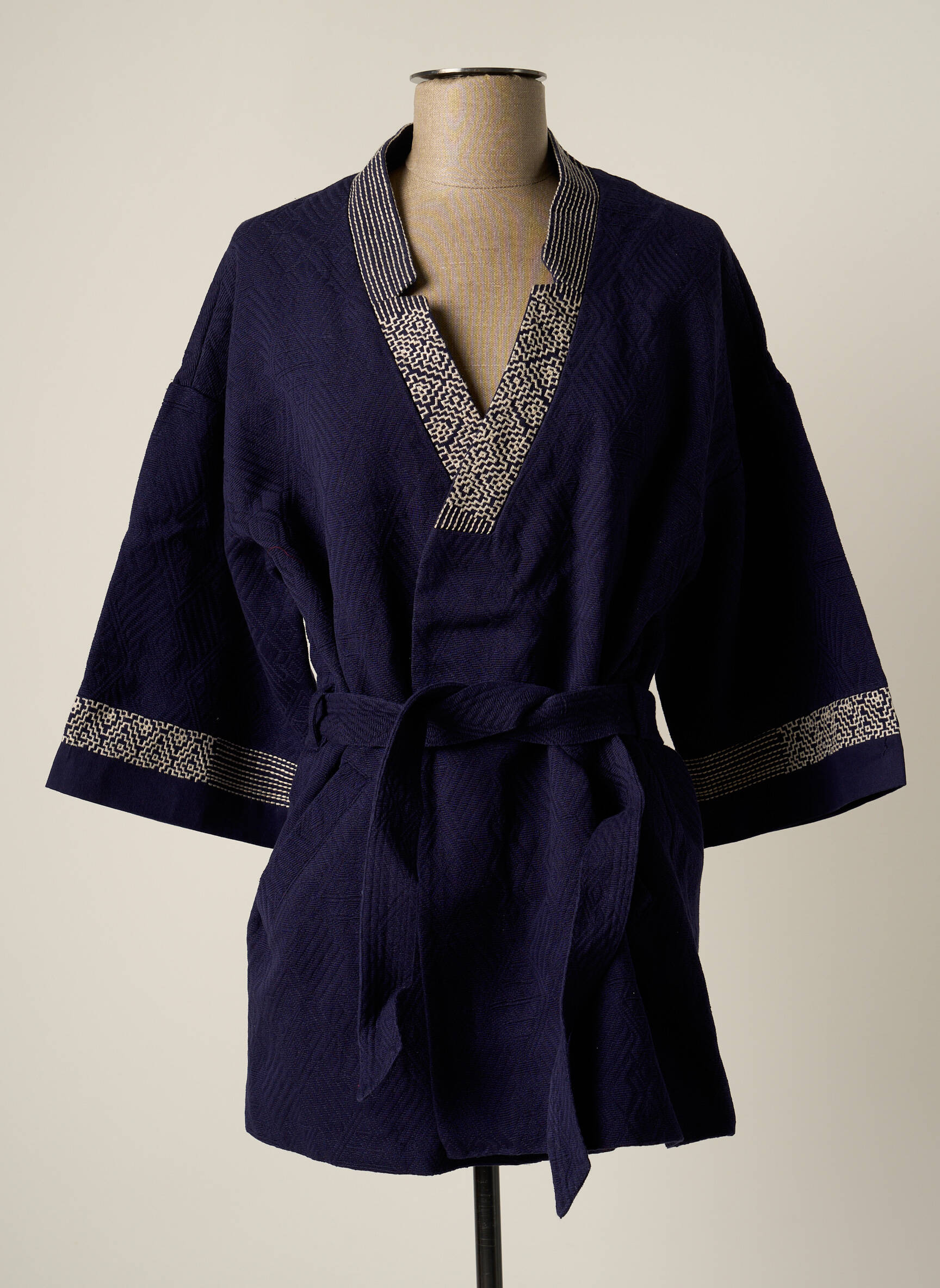Kimono striukė col v mėlyna LA FIANCEE DU MEKONG moteris