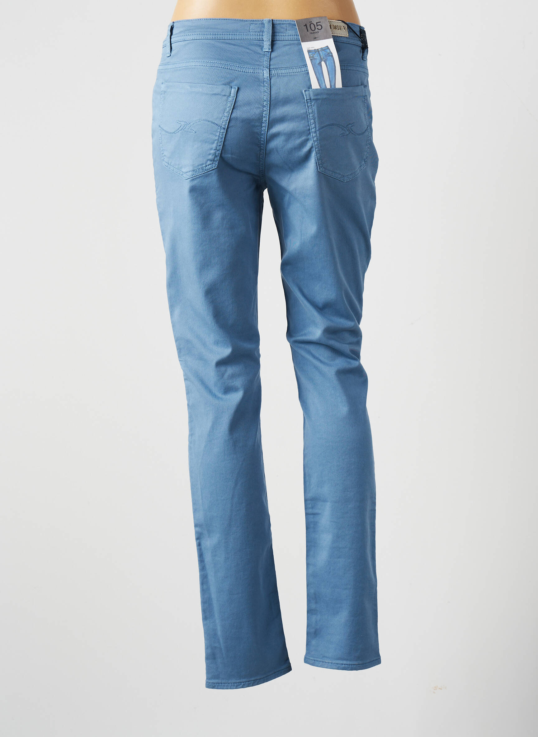 Lieknos kelnės popelinos audinys, kuris pasižymi lygiu ir tankiu paviršiumi. normala dydis mėlyna TRUSSARDI JEANS moteris