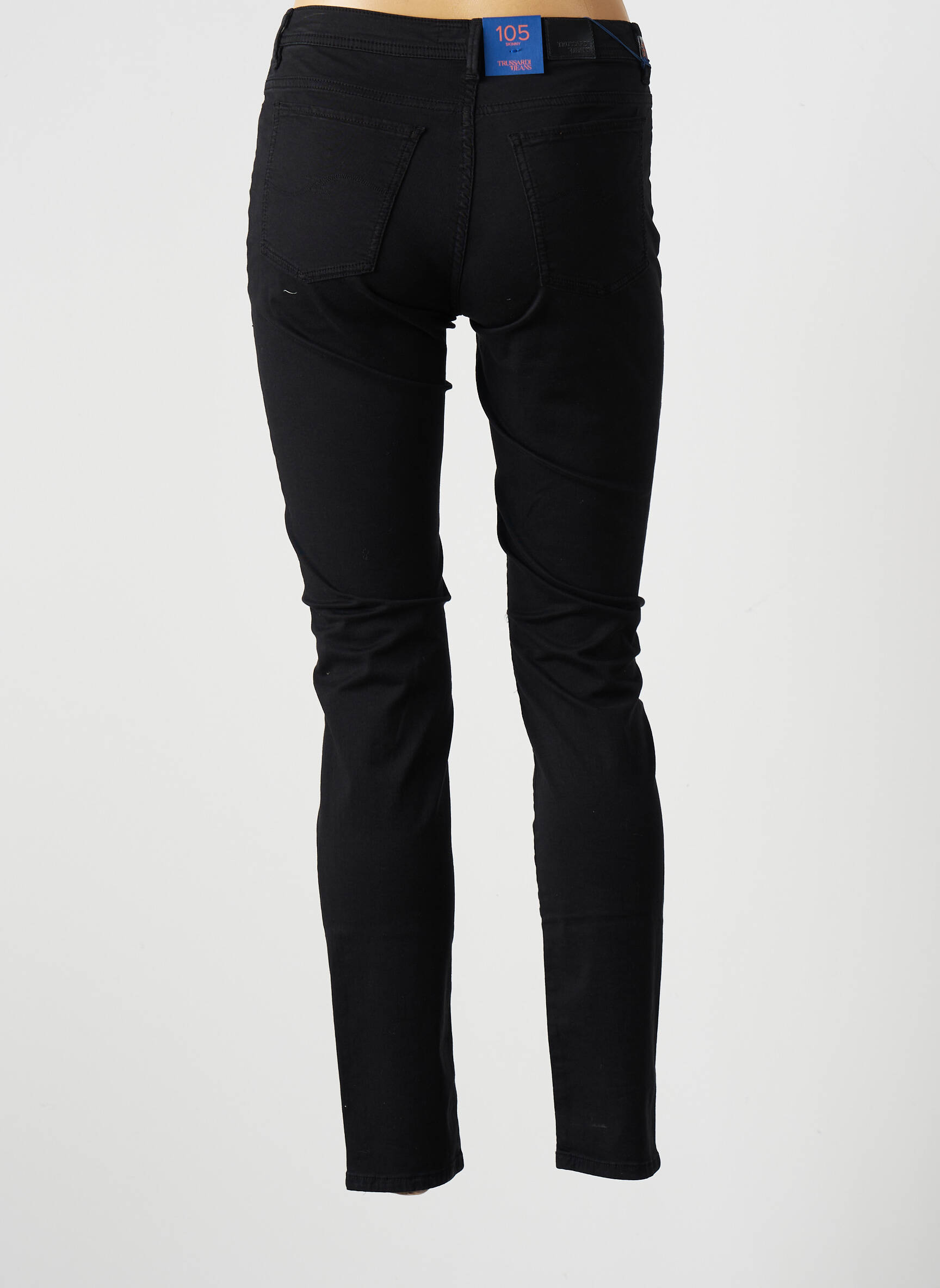 Lieknos kelnės popelinos audinys, kuris pasižymi lygiu ir tankiu paviršiumi. normala dydis juodas TRUSSARDI JEANS moteris