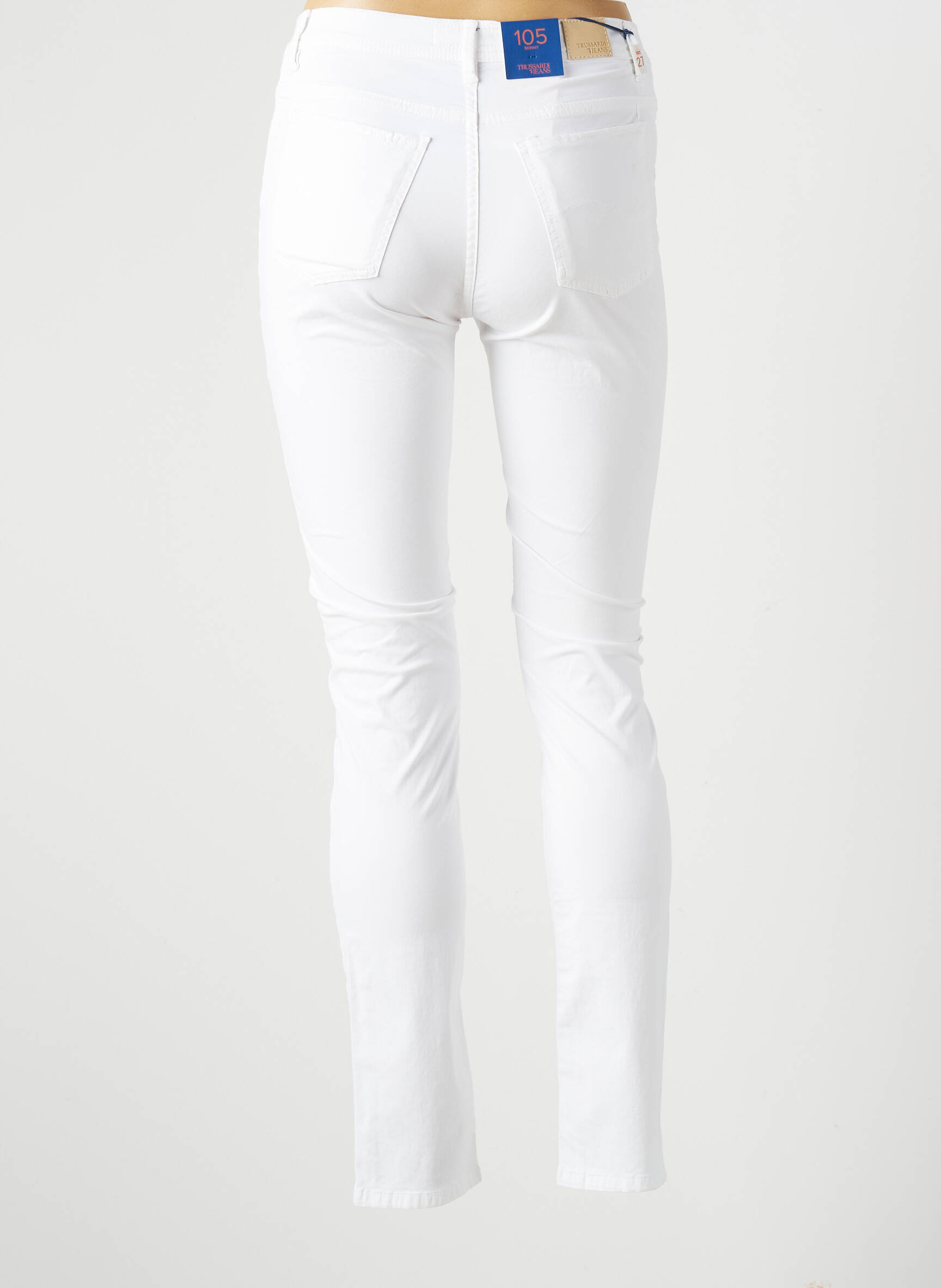 Lieknos kelnės maža dydžio maža dydžio baltas TRUSSARDI JEANS moteris