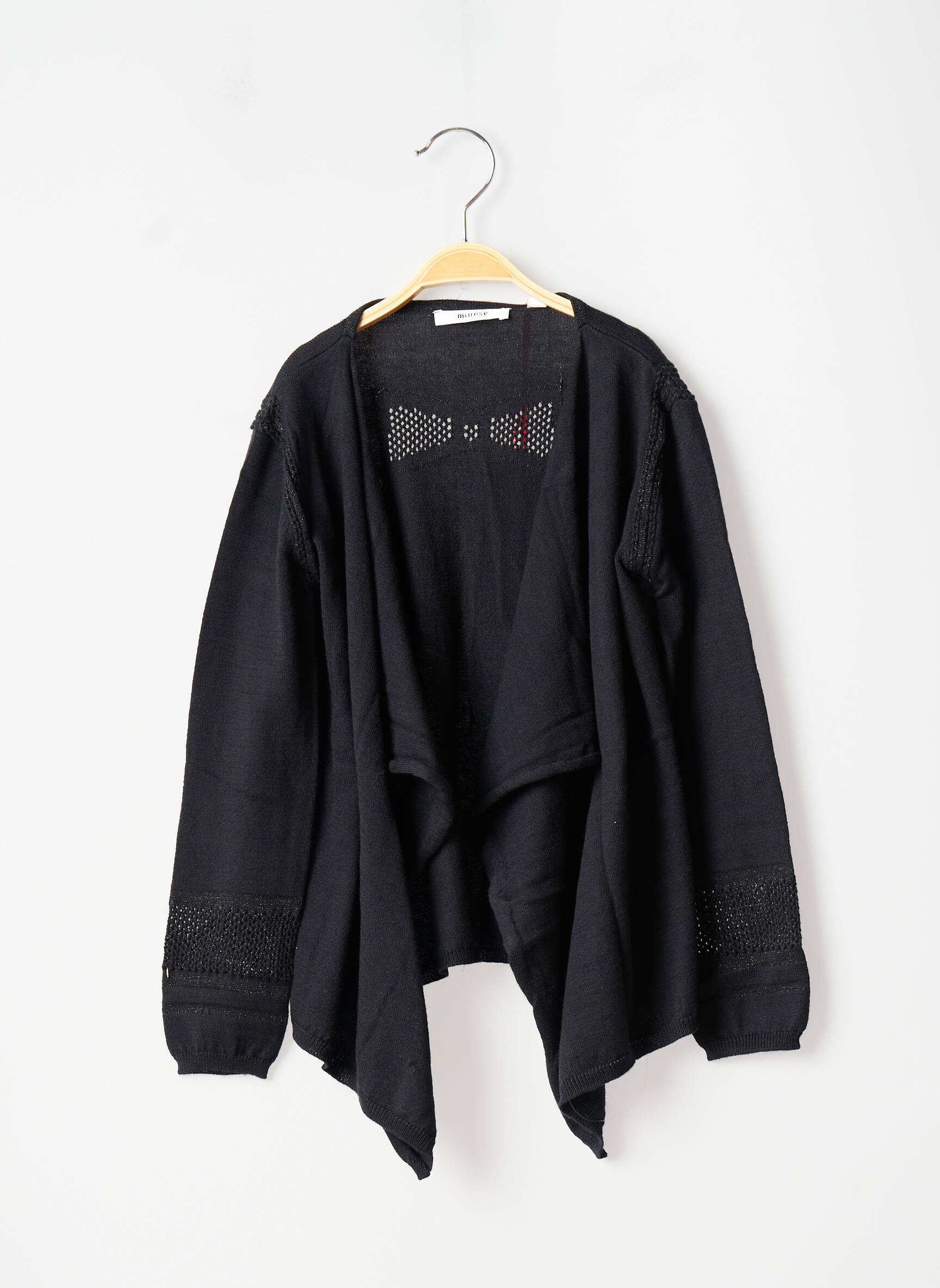 Ilgų rankovių liemenė bordo kraštų apdaila juodas MARESE mergina