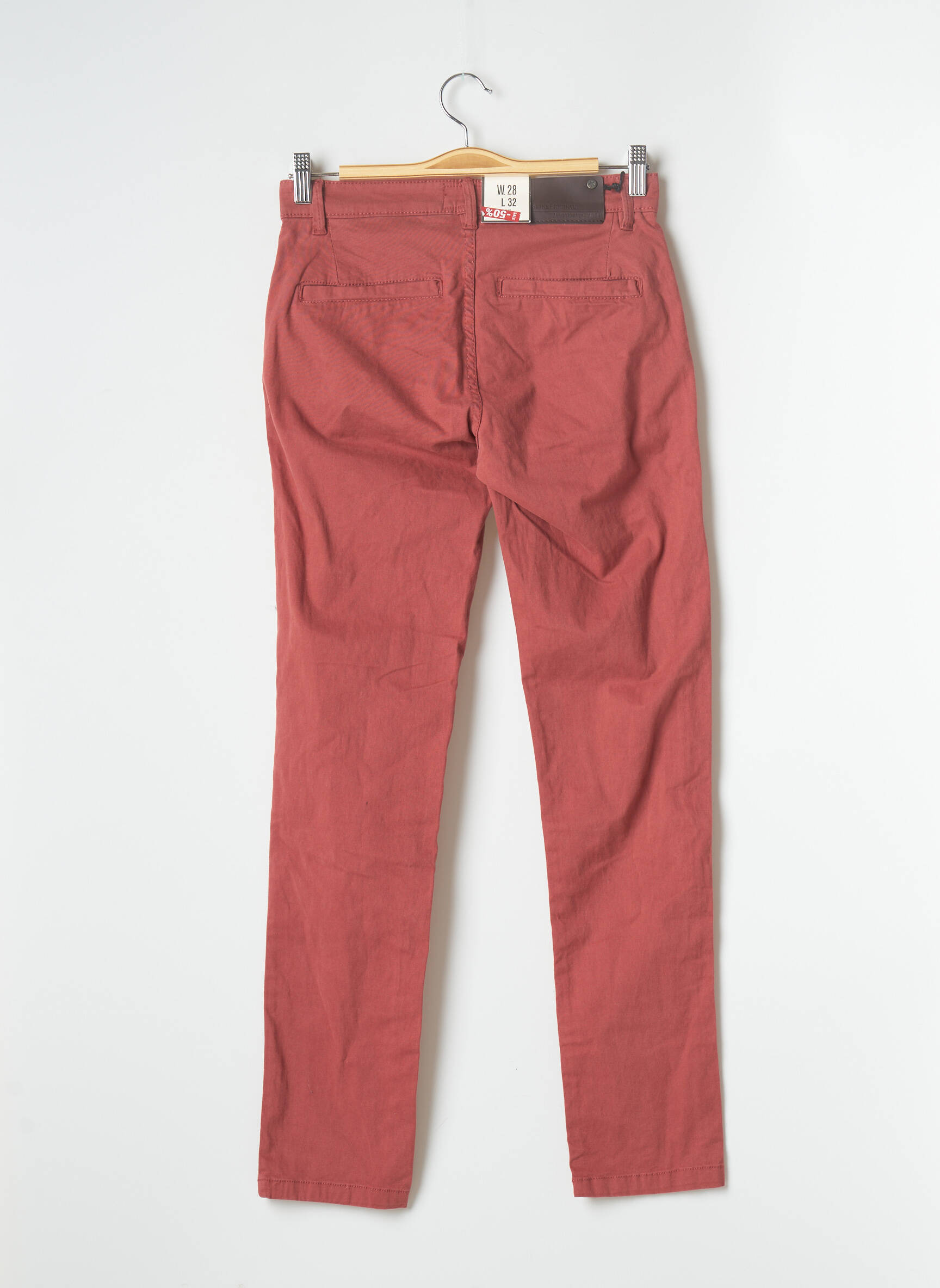 Chino kelnė raudona SHINE vyras