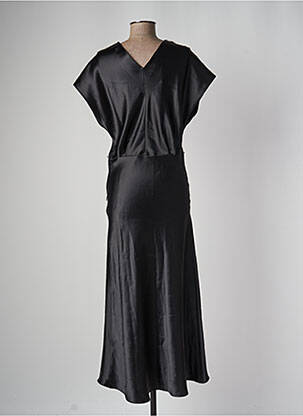 Pusilgių suknelė juodas ASTRID BLACK LABEL moteris