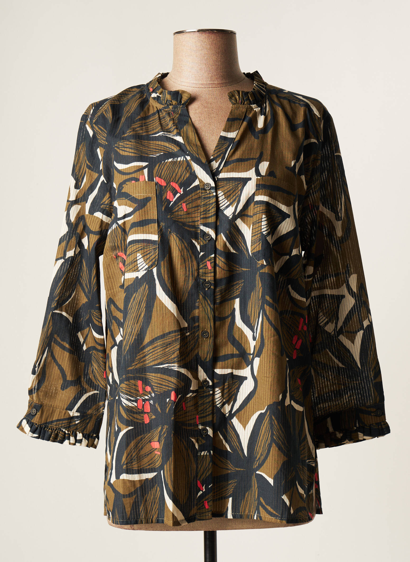 Moteriškas marškinys kaki DEVERNOIS moteris