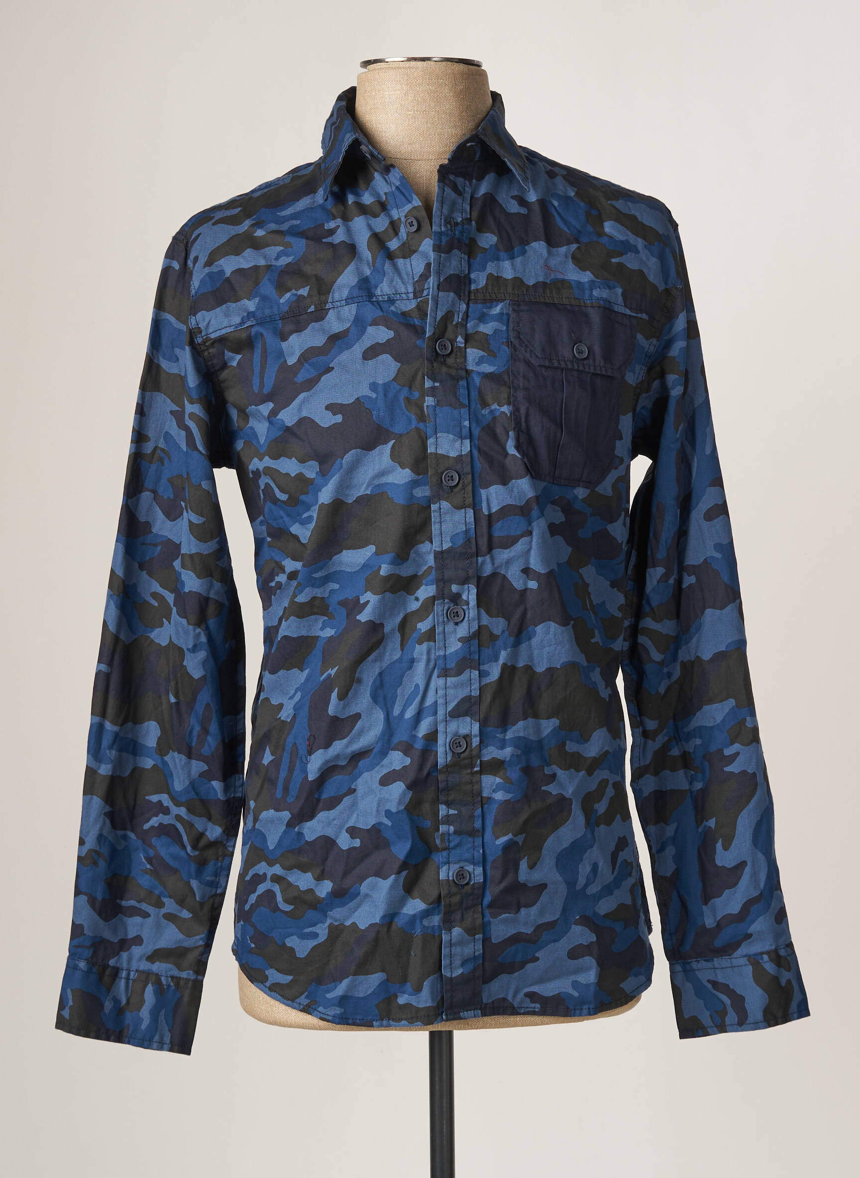 Ilgomis rankovėmis marškinys mėlyna JACK & JONES vyras