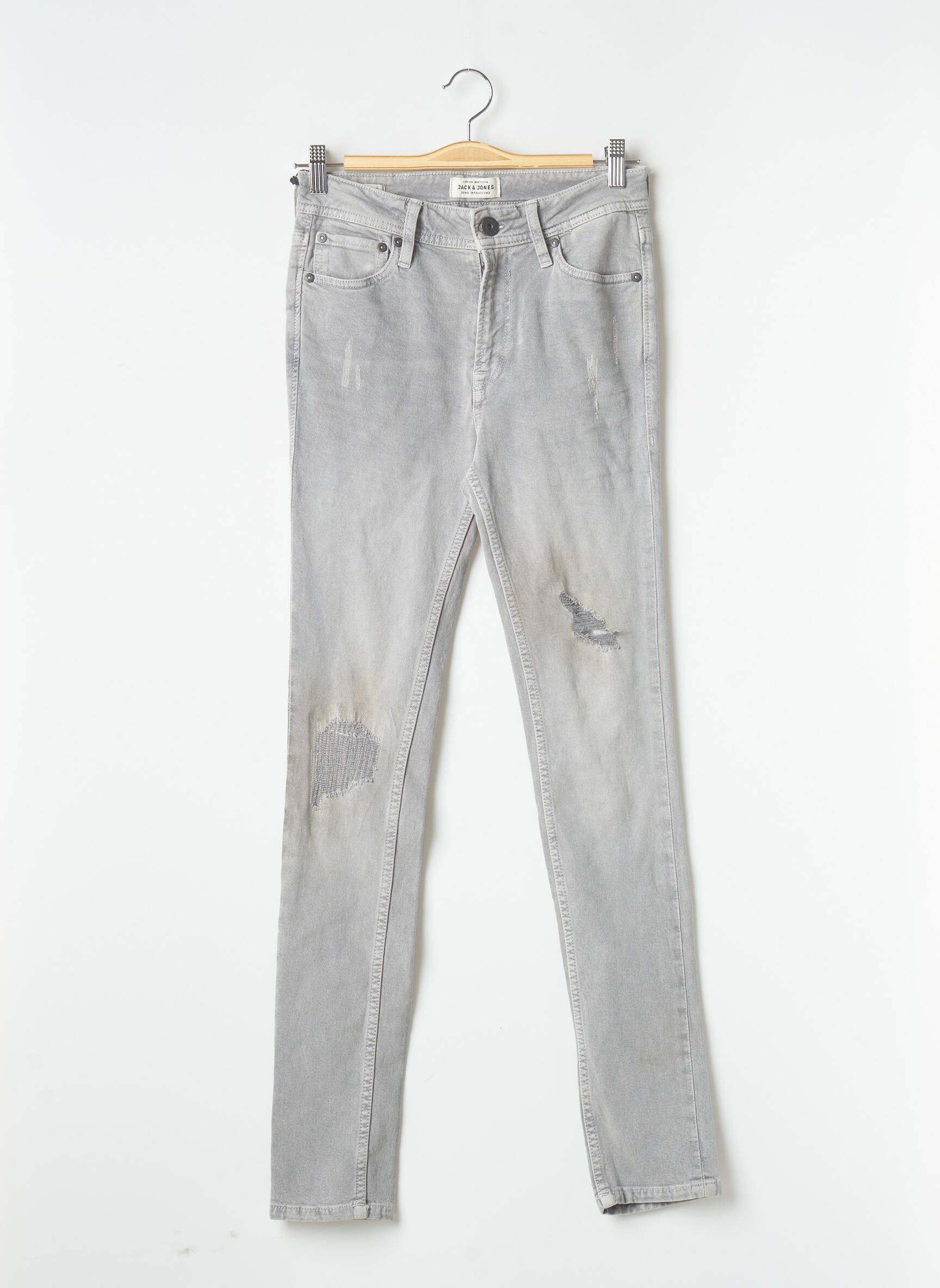 Lieknos džinsai pilka JACK & JONES vyras