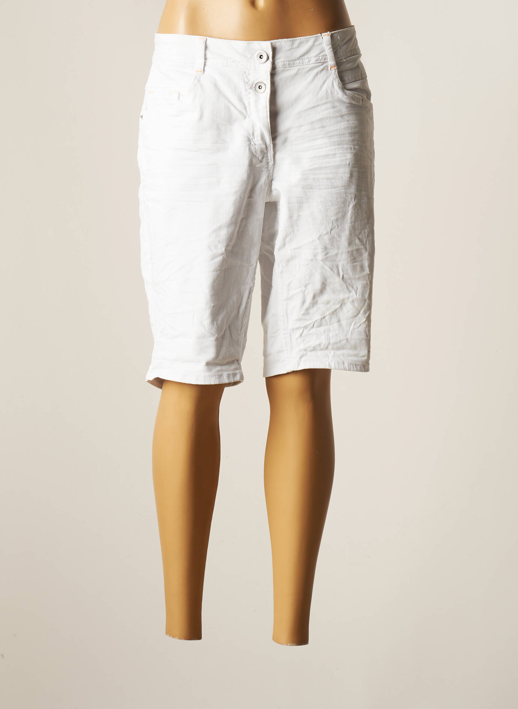 Bermudas baltas CECIL moteris