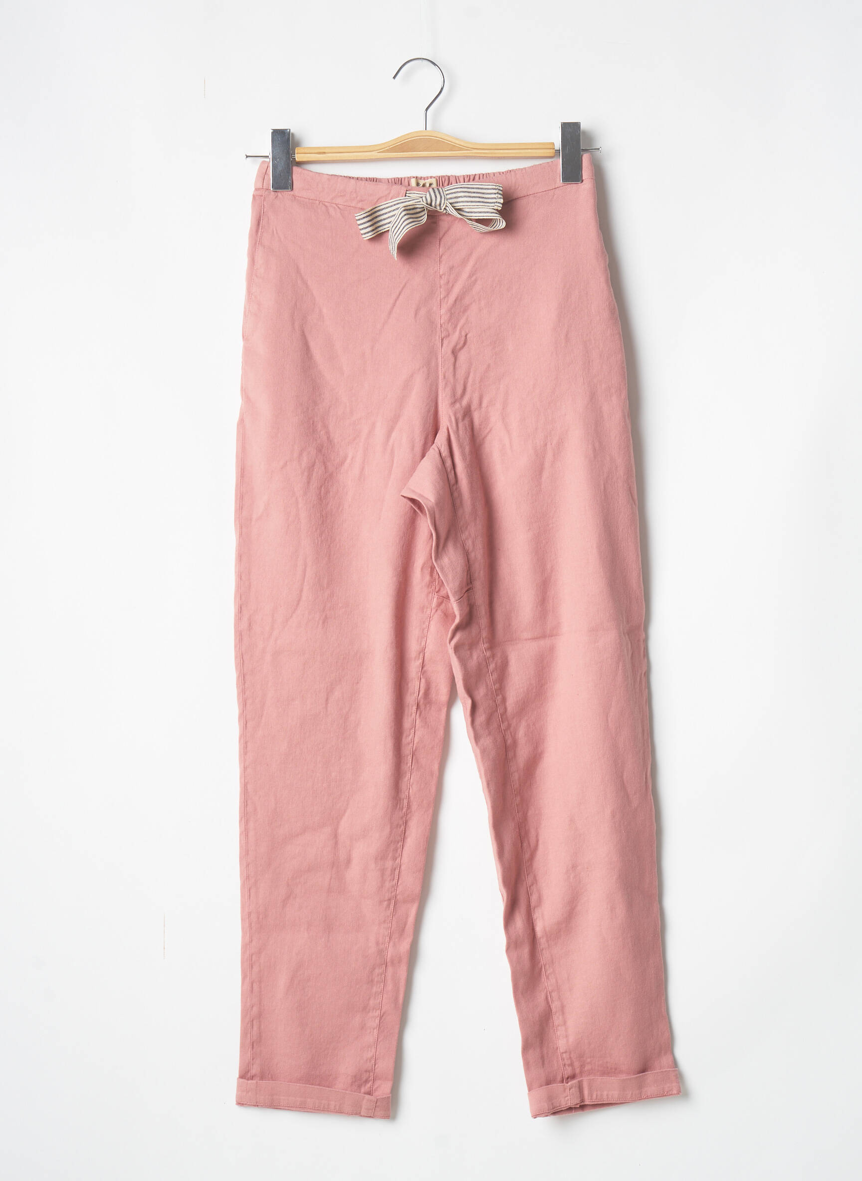 Pantalon rožinė BELLEROSE moteris
