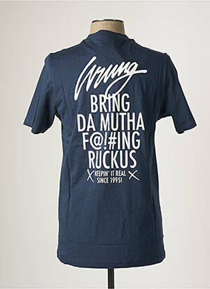 T-marškinys mėlyna WRUNG vyras