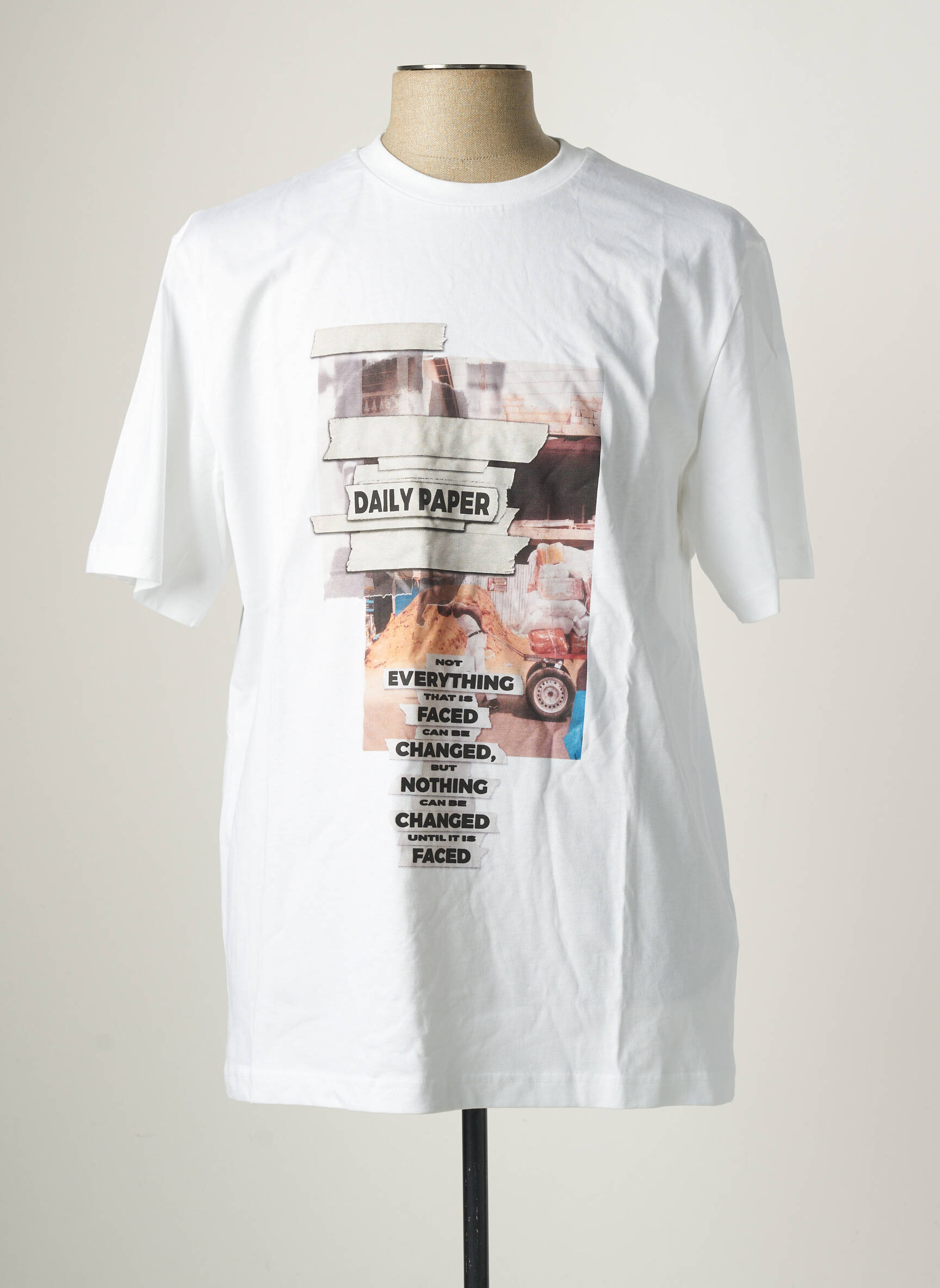 T-marškinys baltas DAILY PAPER vyras