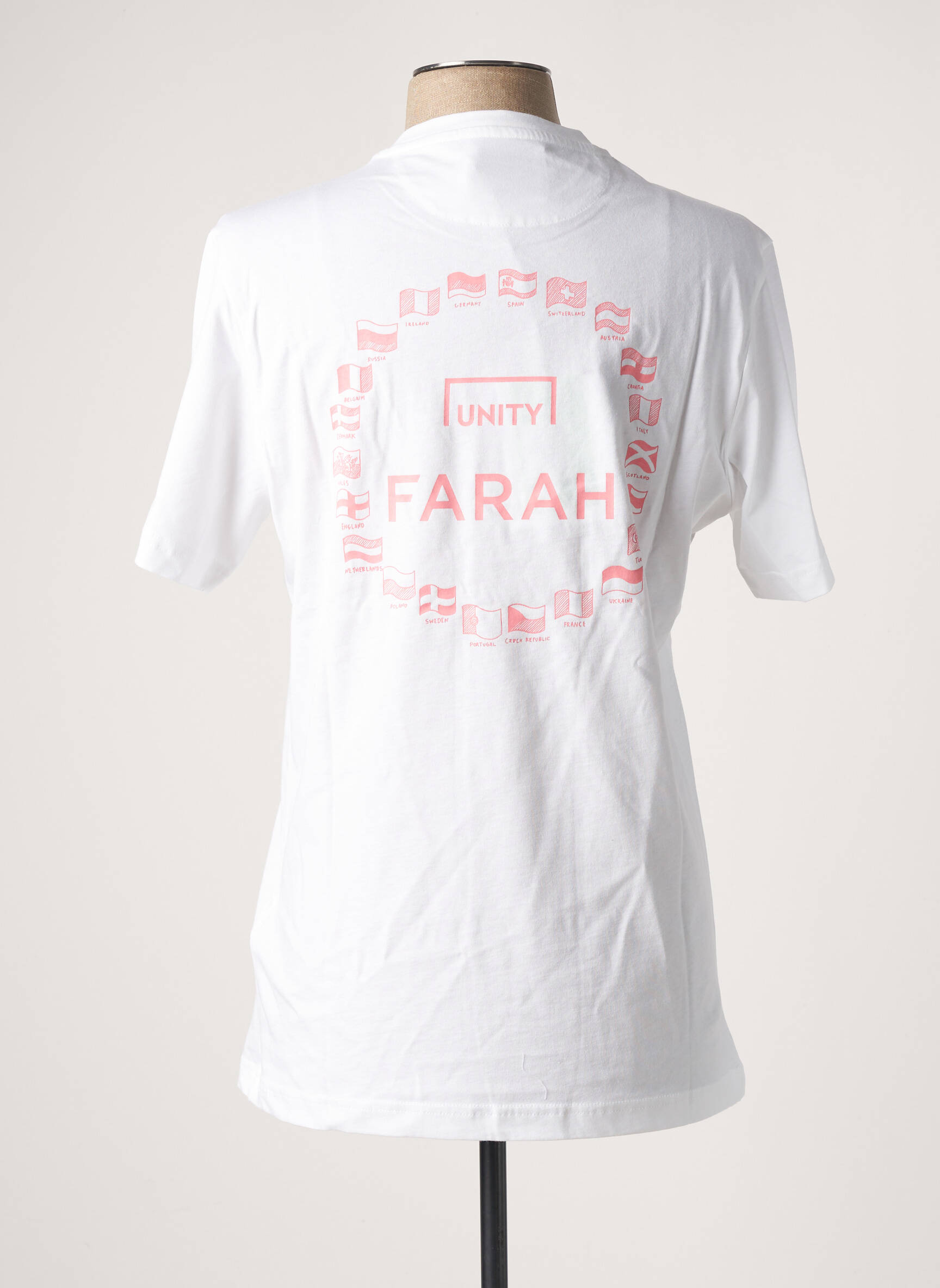 T-marškinys baltas FARAH vyras