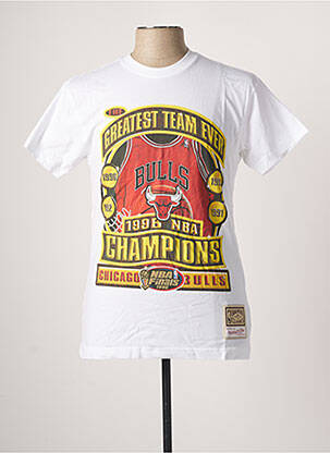 T-marškinys baltas MITCHELL & NESS vyras