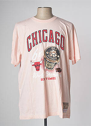 T-marškinys rožinė MITCHELL & NESS vyras