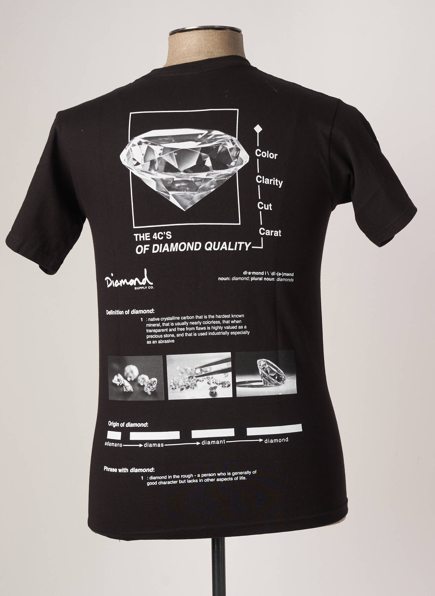 T-marškinys juodas DIAMOND SUPPLY CO vyras