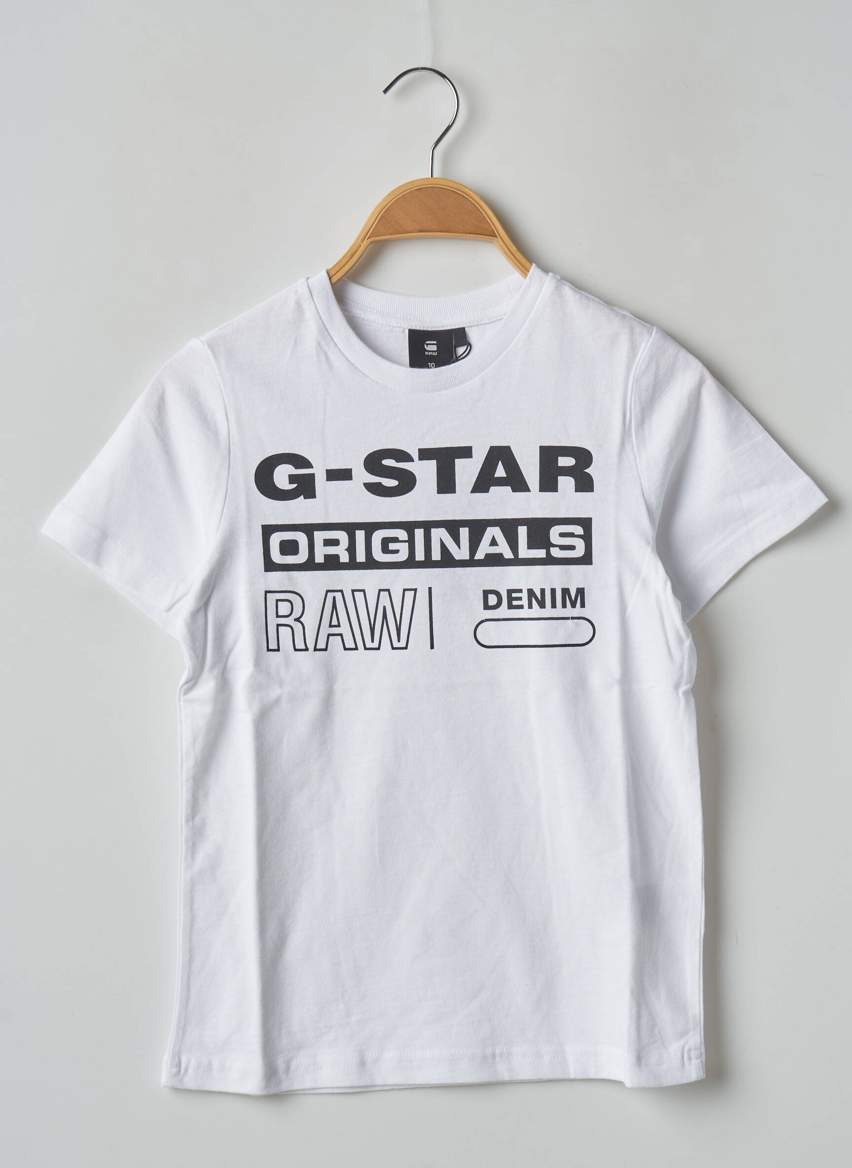 T-marškinys baltas G STAR berniukas